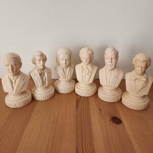 Vintage Halbe Resin Composer Busts